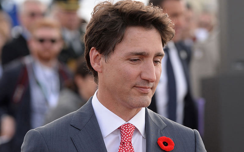 In this file photo taken on 6 June Canadian prime minister Justin Trudeau arrives for an international ceremony on Juno Beach in Courseulles-sur-Mer, Normandy, northwestern France. Photo: AFP