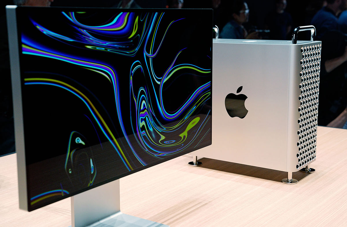 The new Mac Pro computer and Pro Display XDR are displayed during Apple`s annual Worldwide Developers Conference in San Jose, California, US on 3 June. Photo: Reuters
