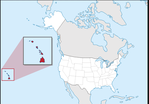 Hawaii map taken from Wikipedia