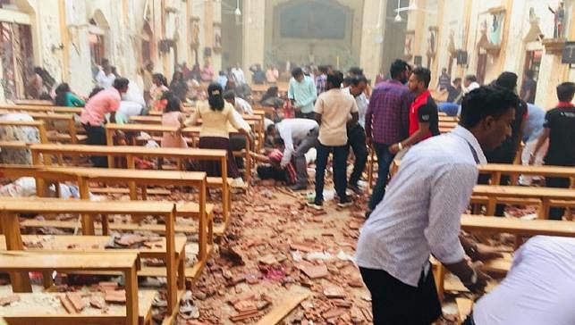 A file photo of one of the attacks in Sri Lanka on Easter Sunday that killed 258 people.