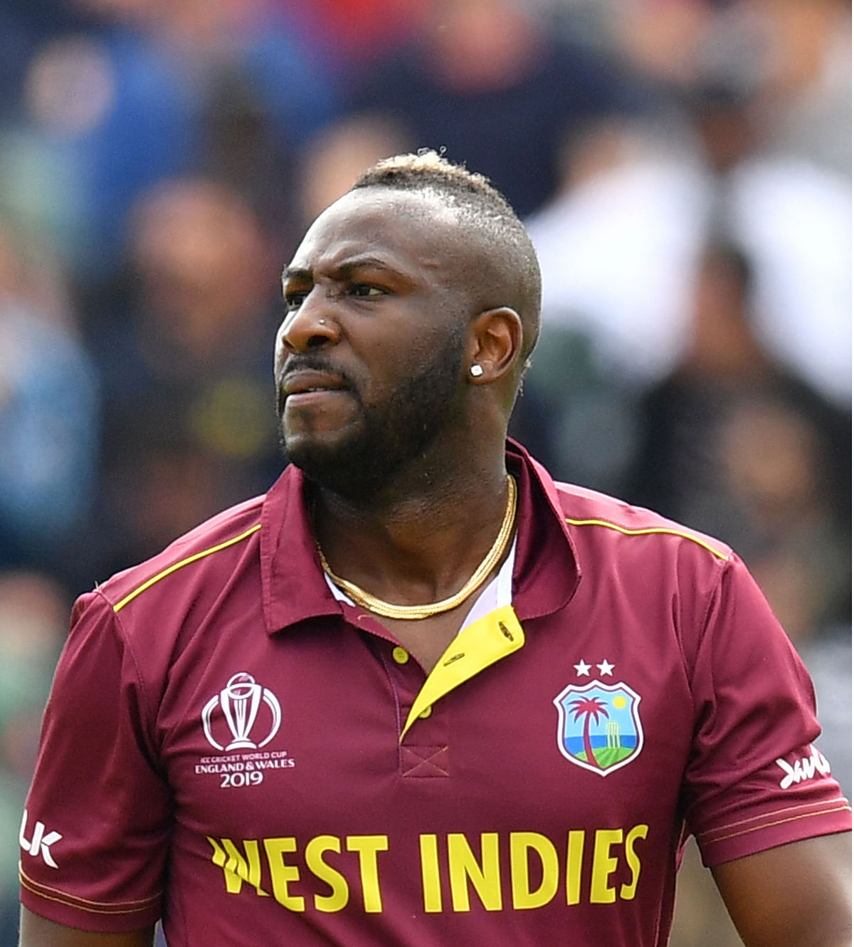 West Indies` all-rounder Andre Russell. Photo: AFP