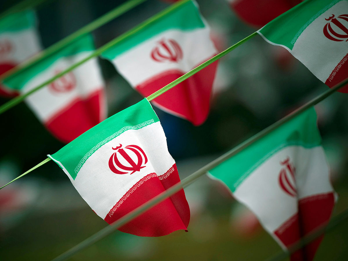 Iran`s national flags are seen on a square in Tehran on 10 February 2012, a day before the anniversary of the Islamic Revolution. Reuters File Photo