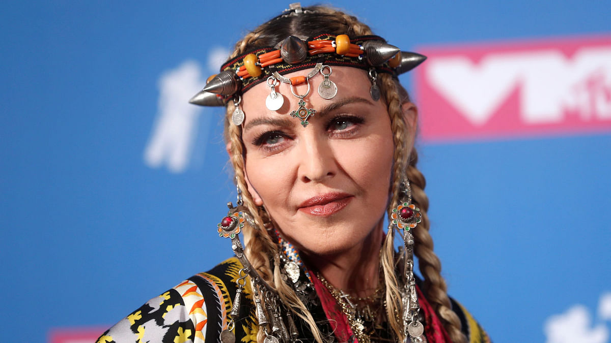 Madonna poses backstage at the 2018 MTV Video Music Awards in New York, US on 20 August, 2018. Photo: Reuters