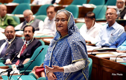 Prime minister and leader of the house Sheikh Hasina. BSS file photo