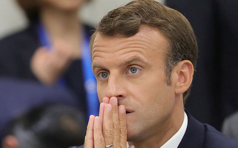 French President Emmanuel Macron attends the G20 summit in Osaka, Japan 28 June 2019. Photo: Reuters