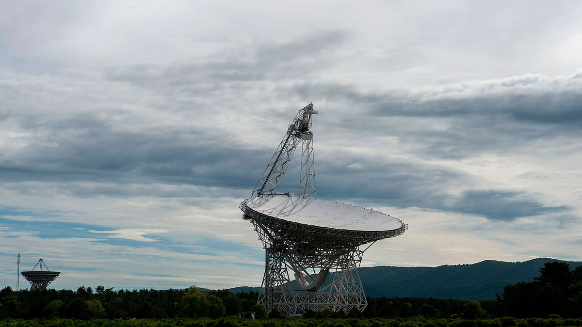 In this file photo taken on 29 May 2018, the Green Bank Telescope is seen in Green Bank, West Virginia. Photo: AFP