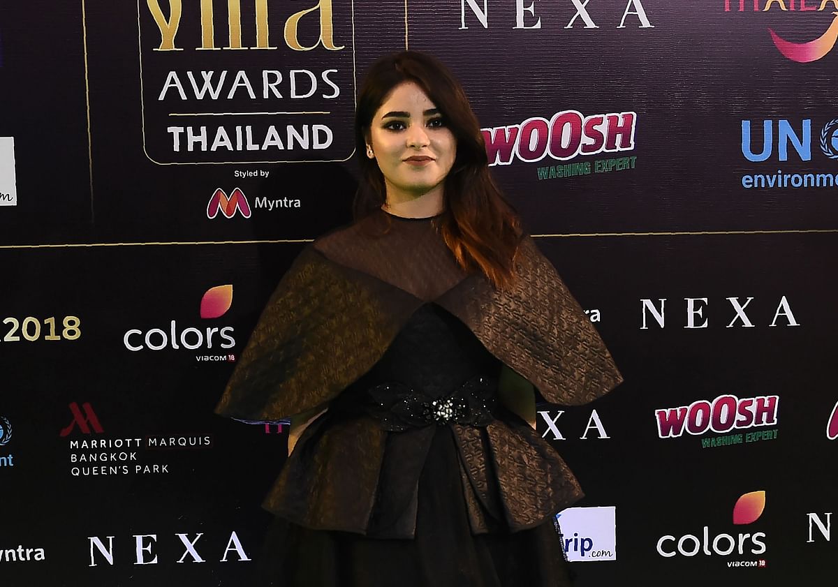 In this file photo taken on 24 June, 2018 Bollywood actress Zaira Wasim poses for a picture as she arrives for the IIFA Awards of the 19th International Indian Film Academy (IIFA) festival at the Siam Niramit Theatre in Bangkok. Photo: AFP