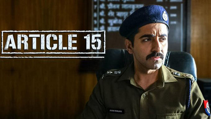 Bollywood Actor Ayushman Khurrana in Article 15 poster. Photo: Collected