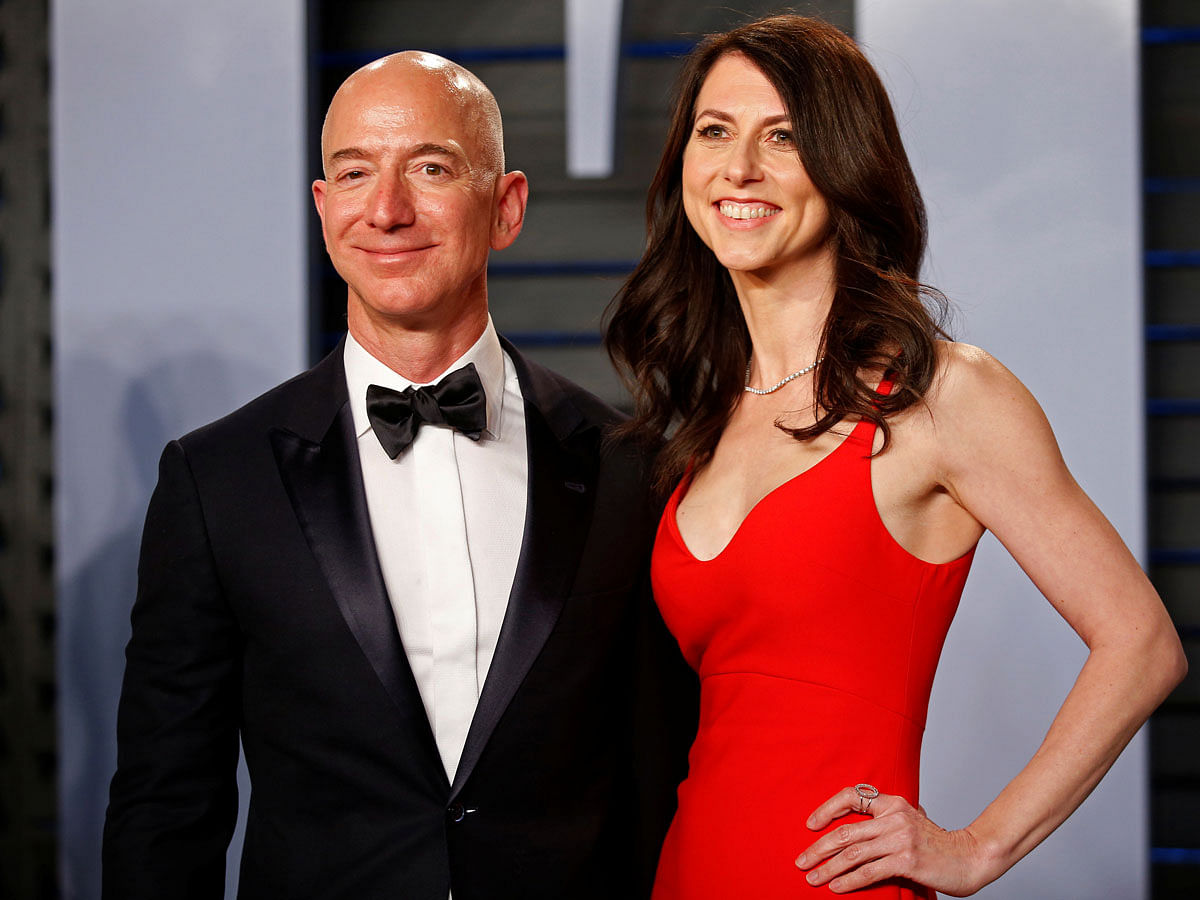 Amazon CEO Jeff and wife MacKenzie Bezos. Photo: Reuters