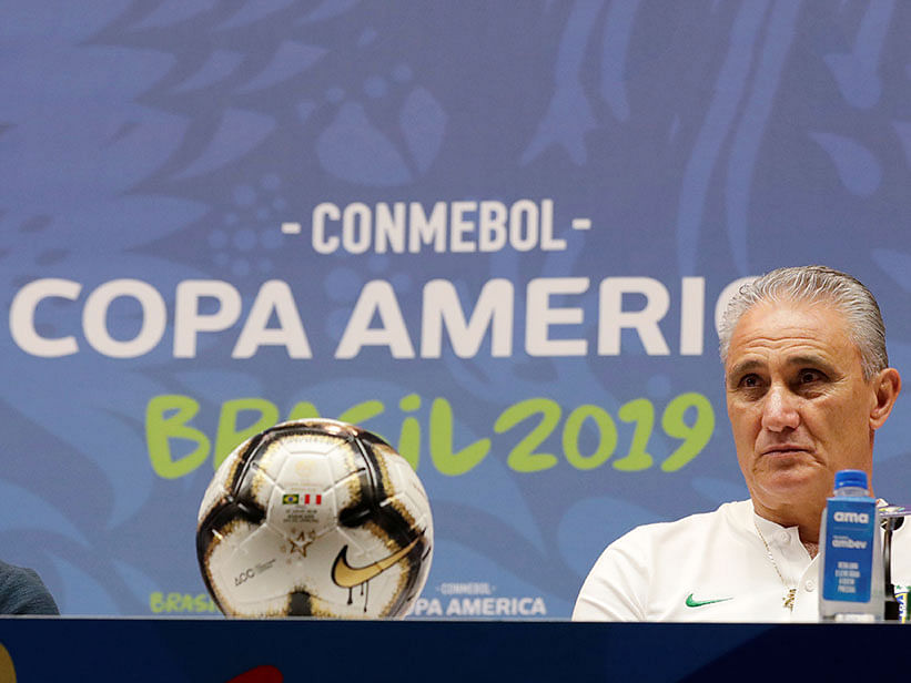 Brazil coach Tite during press conference at Maracana Stadium, Rio de Janeiro, Brazil on 6 July 2019. Photo: Reuters