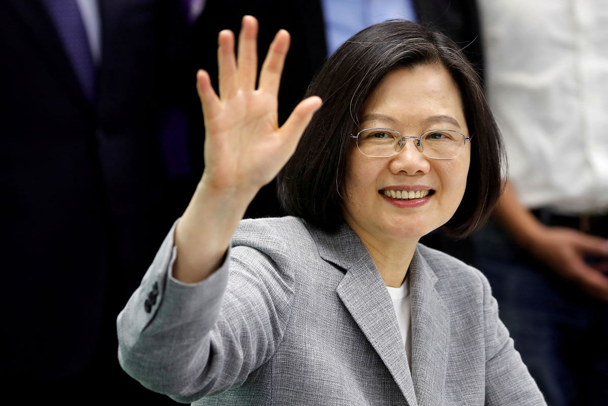 Taiwan president Tsai Ing-wen attends a ceremony to sign up for Democratic Progressive Party`s 2020 presidential candidate nomination in Taipei, Taiwan on 21 March 2019. Reuters File Photo