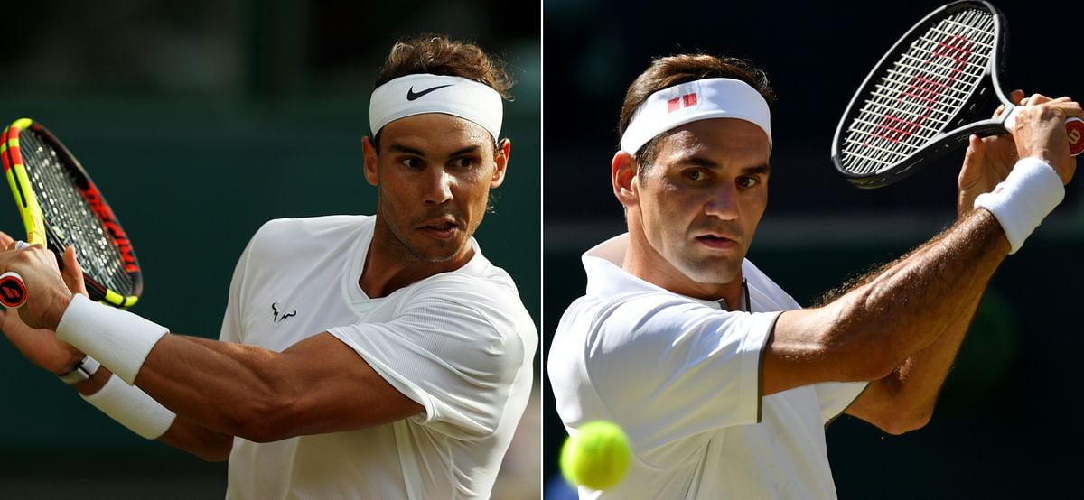 Switzerland's Roger Federer and Spain’s Rafael Nadal. Photo: AFP