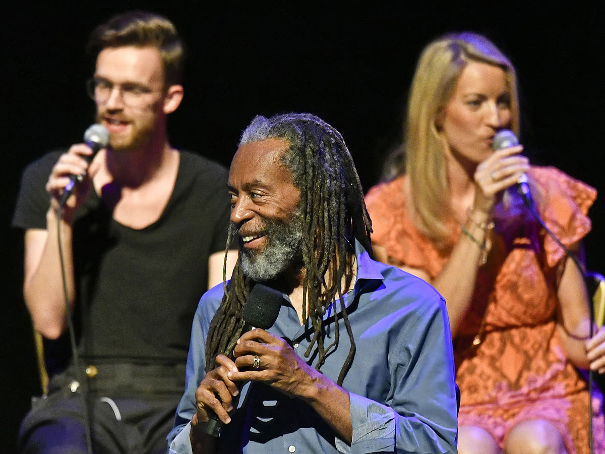 US jazz vocalist Bobby McFerrin performs on stage during a concert at Vienna state opera in Vienna, Austria, on 8 July 2019. Photo: AFP