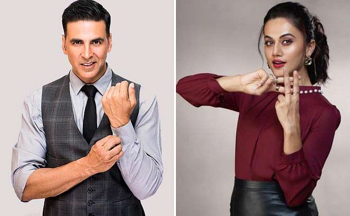Bollywood actor Akshay Kumar and Taapsee Pannu. Photo Collected
