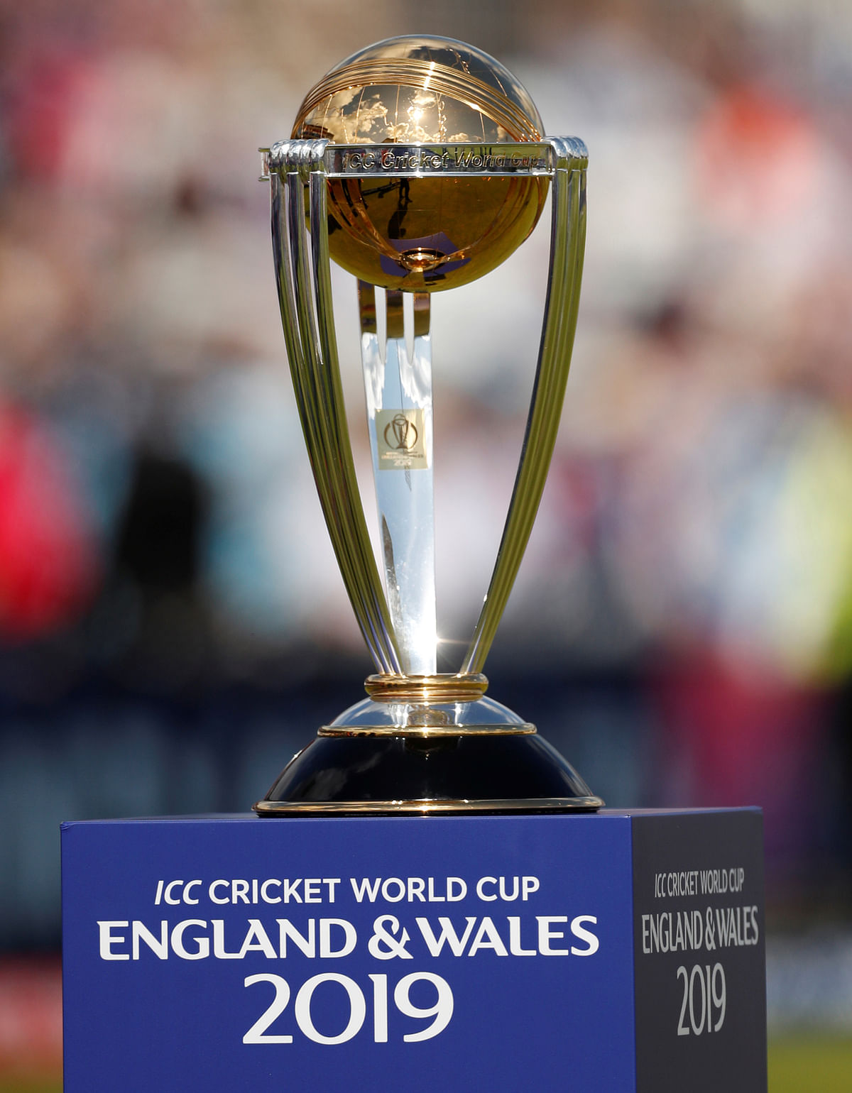 General view of the trophy ahead of the England-New Zealand match in Emirates Riverside, Chester-Le-Street, Britain on 3 July, 2019. Photo: Reuters