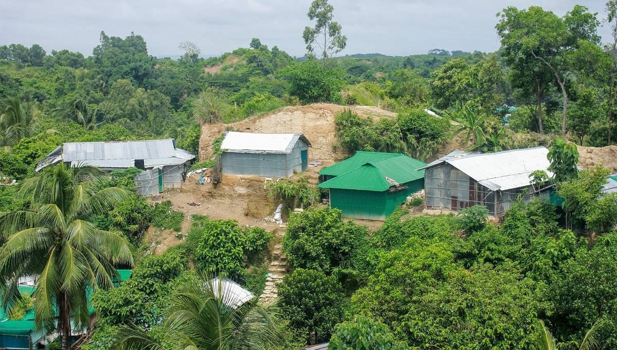 Around 20,000 families living in Cox’s Bazar hills amid landslide risk. Photo: UNB