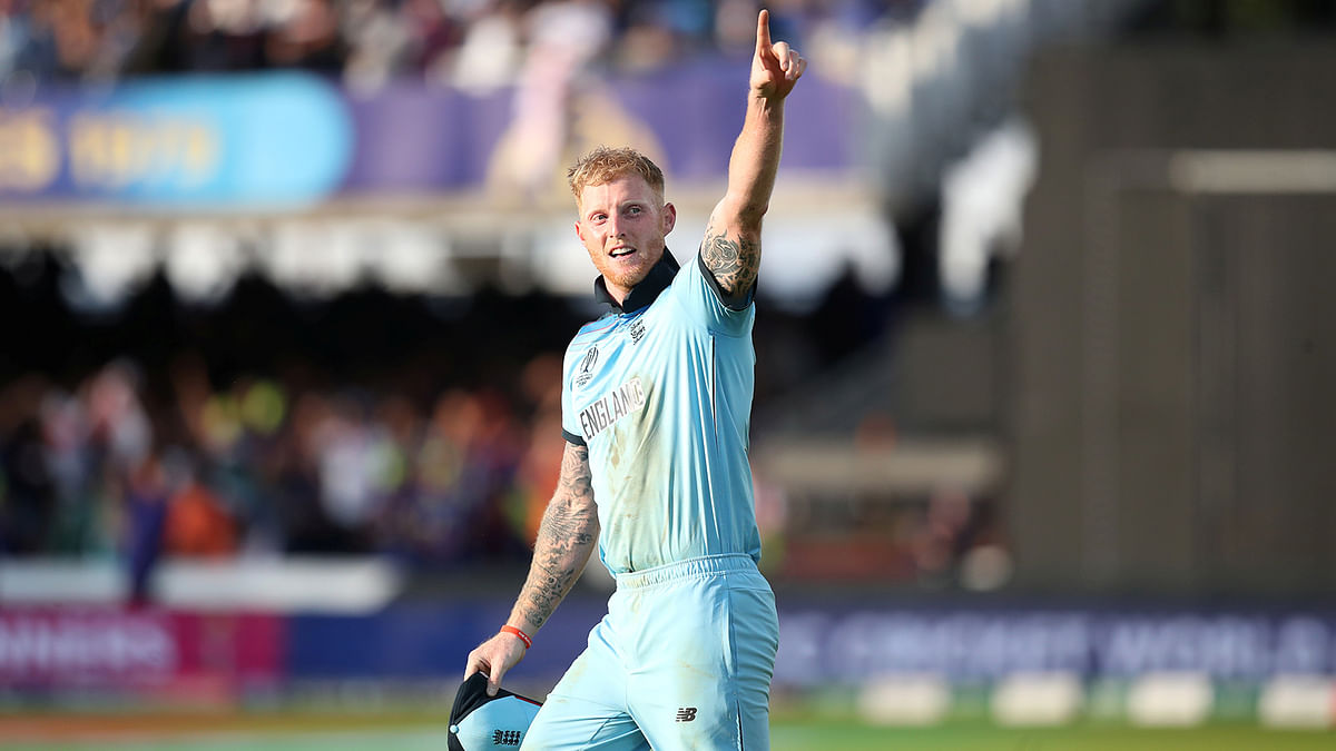 England`s Ben Stokes celebrates winning the World Cup at Lord`s, London, Britain on 14 July, 2019. Photo: Reuters