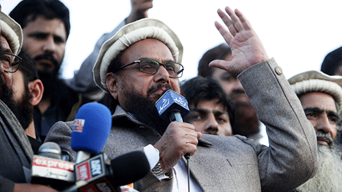 Chief of Pakistani religious group Jamaat-ud-Dawa Hafiz Saeed. File Photo: AP