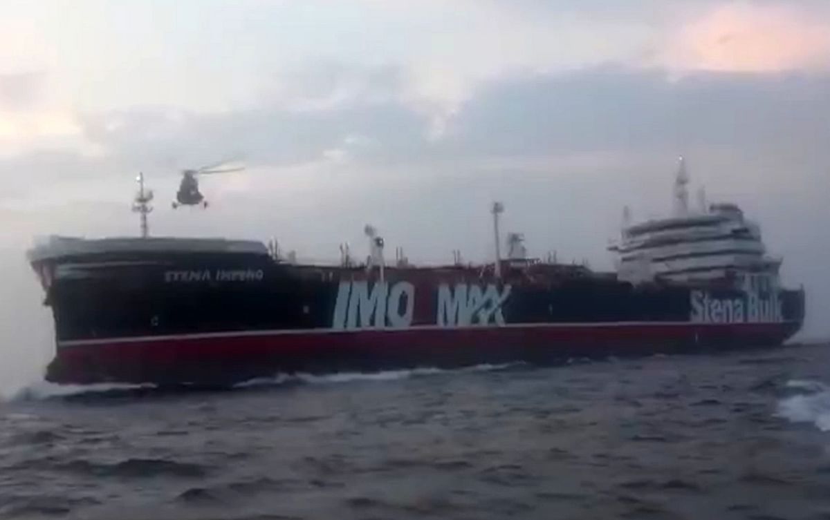 IranThis image grab taken from a video provided by Iran`s Revolutionary Guard official website via SEPAH News on 20 July 2019, allegedly shows Revolutionary Guard Corps boarding the British-flagged tanker Stena Impero in the Strait of Hormuz. Photo: AFP