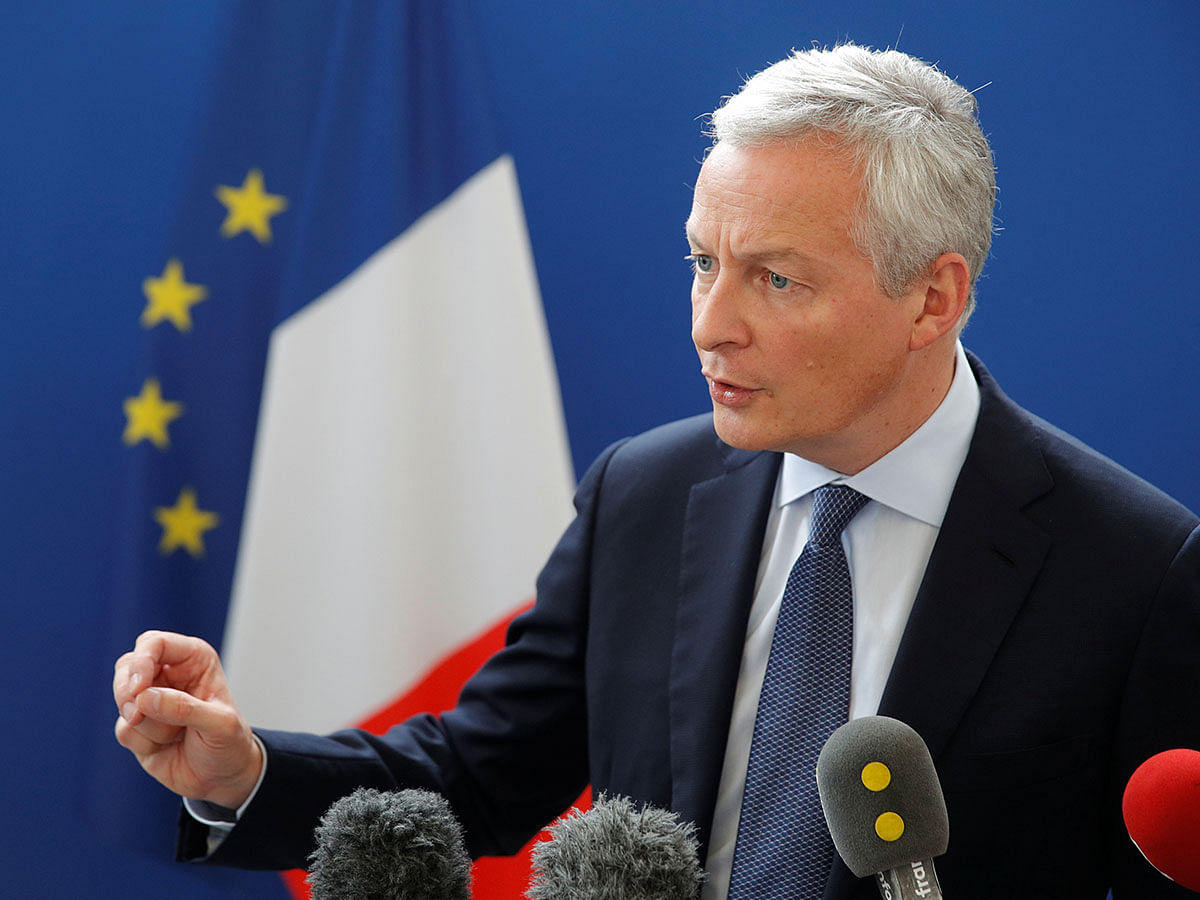 French finance minister Bruno Le Maire gestures during a news conference in Paris, France on 27 July 2019. Photo: Reuters