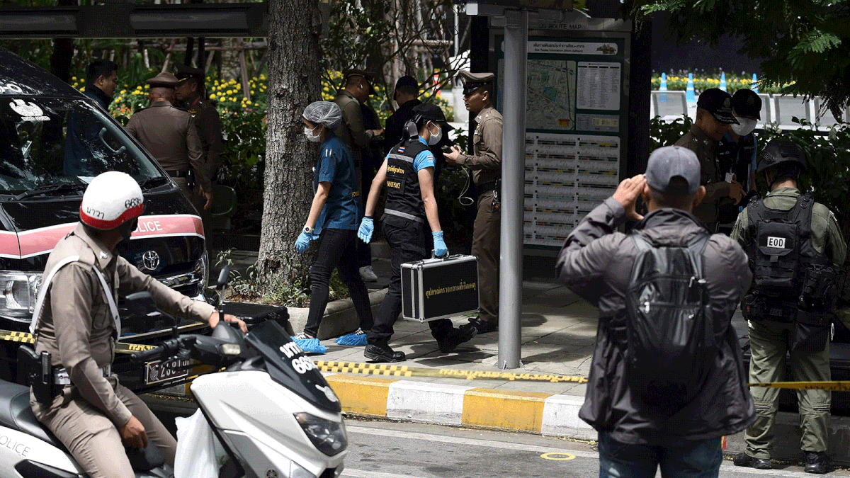 At least two small bombs exploded in Bangkok on Friday, rattling the Thai capital as it hosted a regional summit attended by US Secretary of State Mike Pompeo and leaving two people wounded