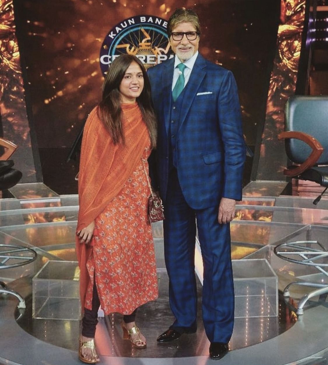 Actor Amitabh Bachchan with stylist Priya Patil. Photo: IANS