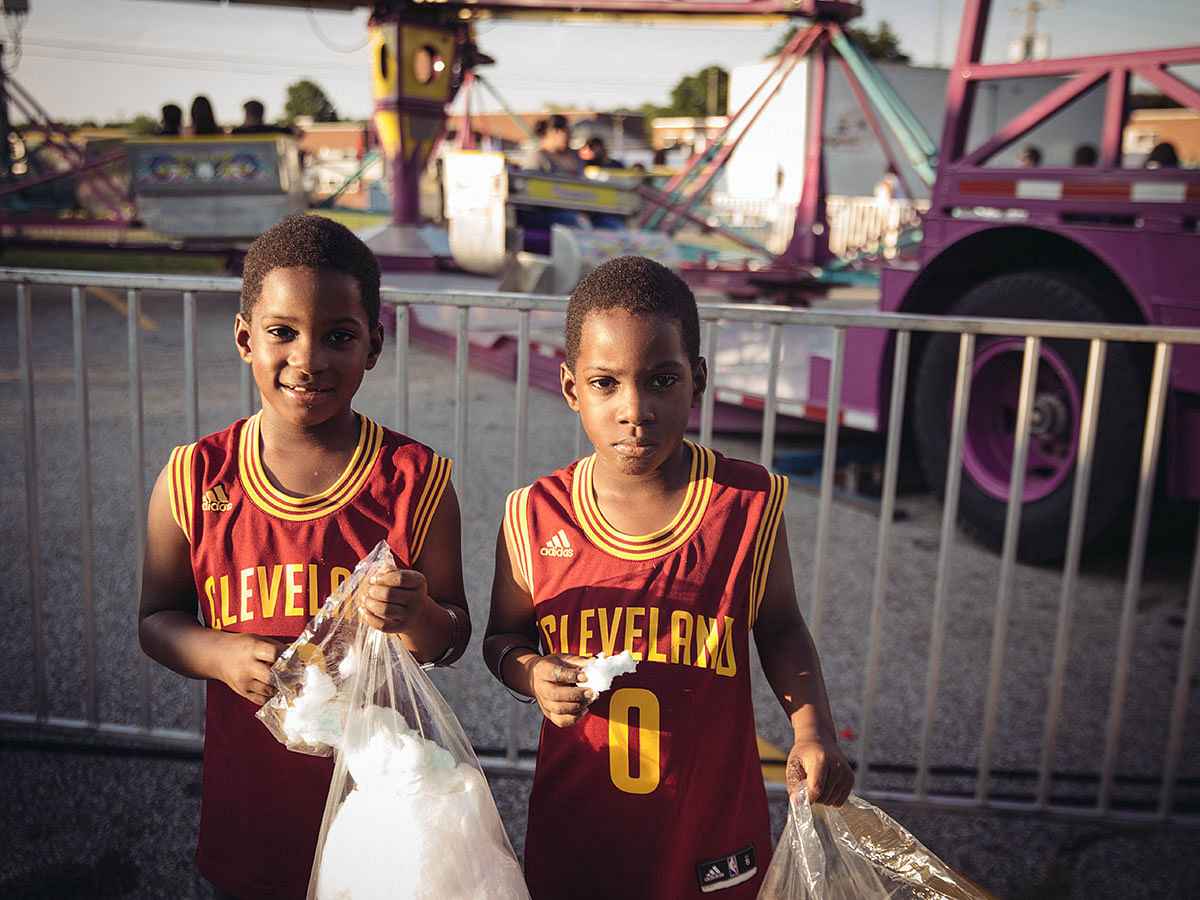 Identical twin brothers attend the Twins Days Festival at Glenn Chamberlin Park on 3 August 2019 in Twinsburg, Ohio. Photo: AFP