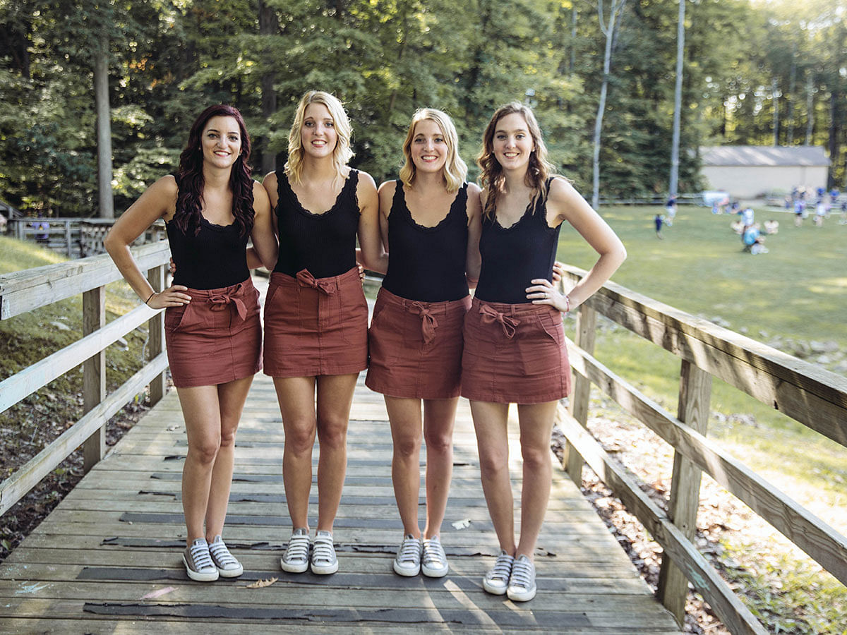 Quadruplets attend the Twins Days Festival at Glenn Chamberlin Park on 3 August 2019 in Twinsburg, Ohio. Photo: AFP
