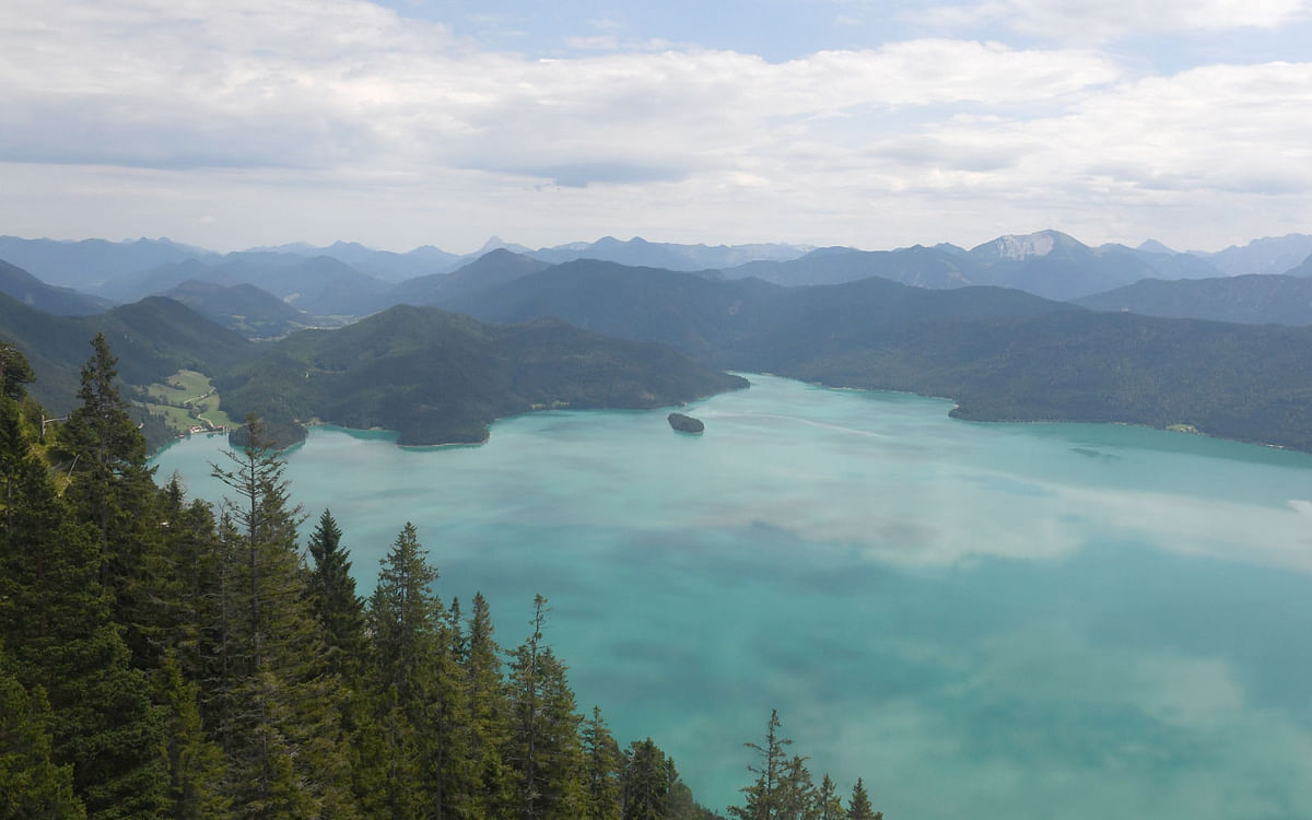View of lake Walchensee in the Alp mountains near the village Walchensee, southern Germany, on 5 August 2019. Photo: AFP
