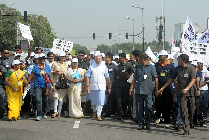 India prime minister Narendra Modi launches Swachh Bharat (Clean India) campaign. Photo: flickr.com
