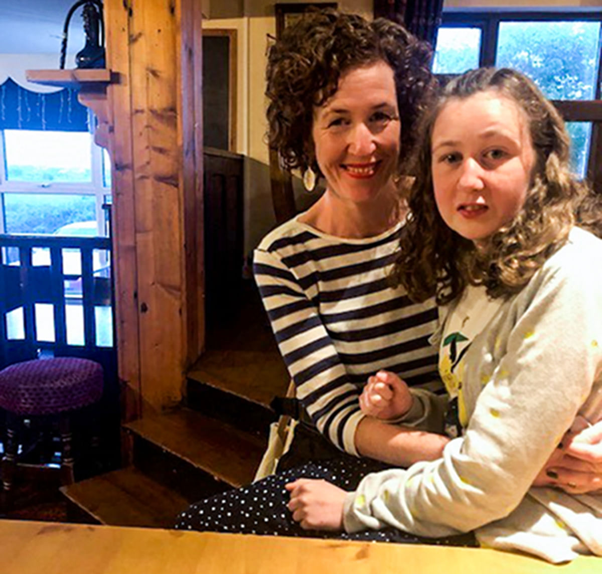 This file handout of a recent picture released by the Quoirin family on 5 August 2019 shows Nora Quiorin, a 15-year-old Franco-Irish teenager who went missing from a Malaysian rainforest resort, posing with her mother Meabh. Photo: AFP