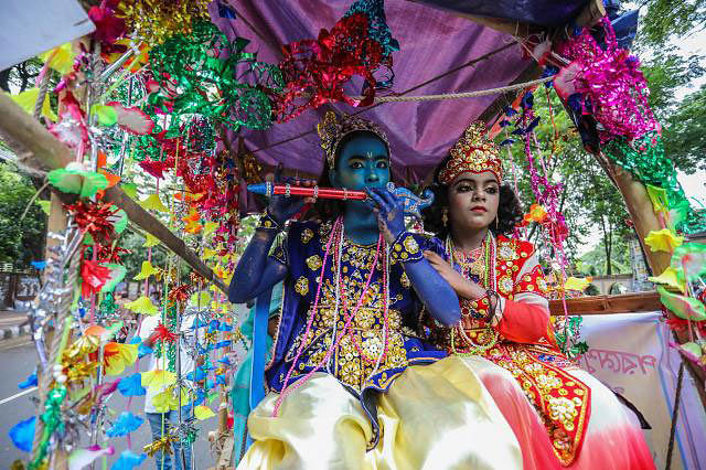 Janmashtami, marking the birth of Lord Krishna, is being celebrated on Friday with due religious fervour. Prothom Alo File Photo