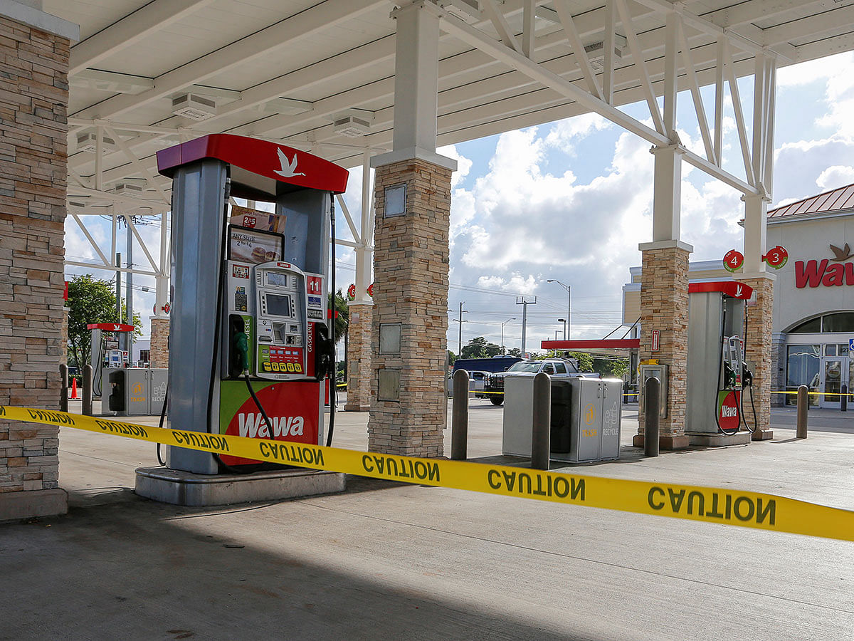 Vacant gas pumps are shown after a Wawa gas station sold out of fuel ahead of the arrival of Hurricane Dorian in Pompano Beach, Florida, US on 30 August 2019. Photo: Reuters