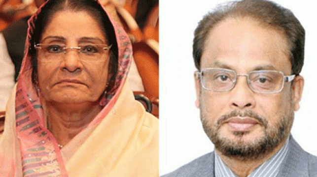 Raushan Ershad (L) and GM Quader. Prothom Alo File Photo