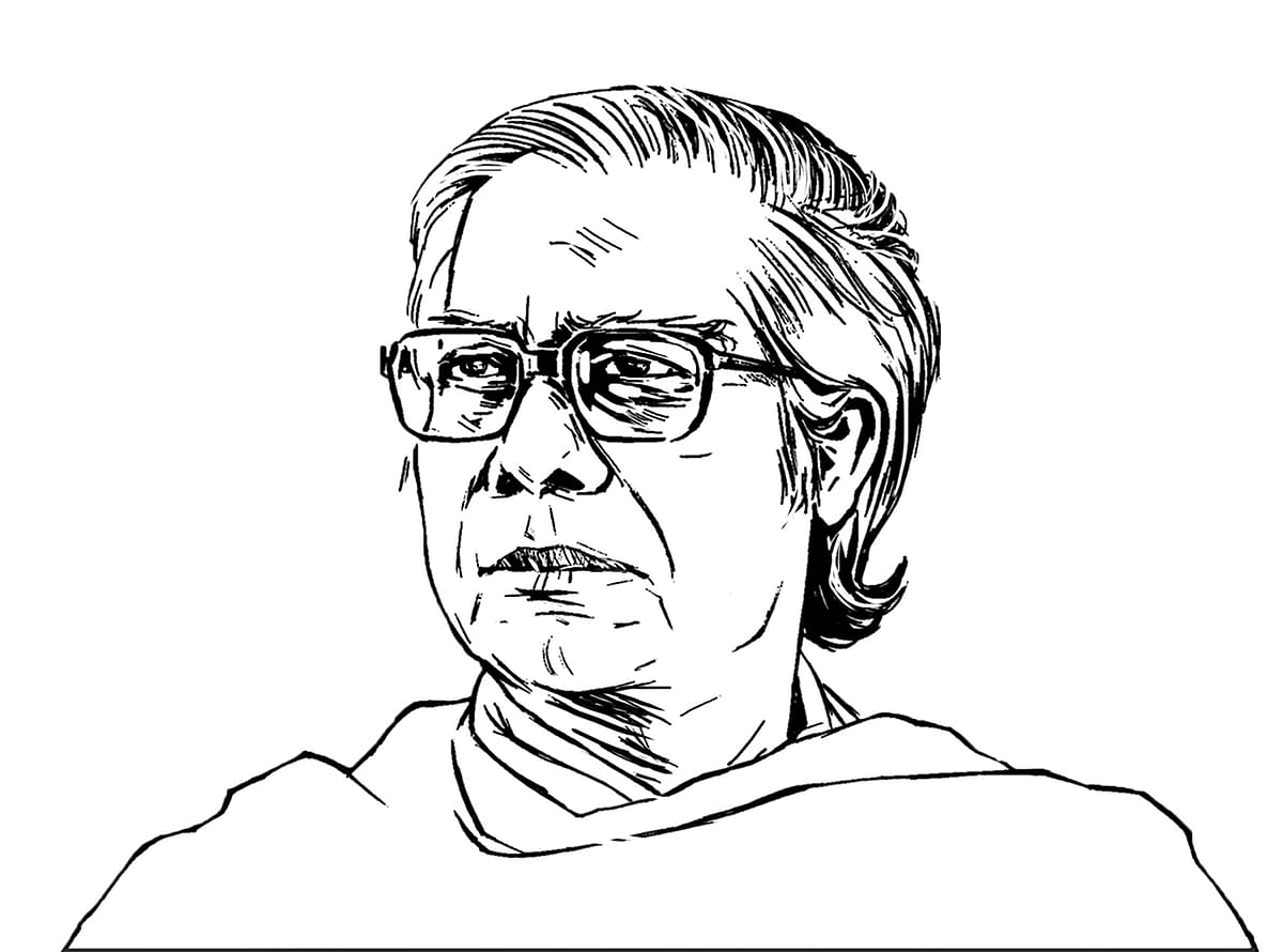 Syed Abul Maksud. A Prothom Alo illustration