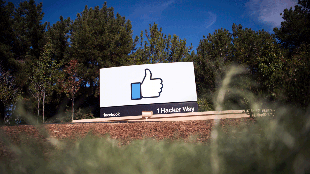In this file photo taken on 4 November 2016, the Facebook sign and logo is seen in Menlo Park, California. Photo: AFP