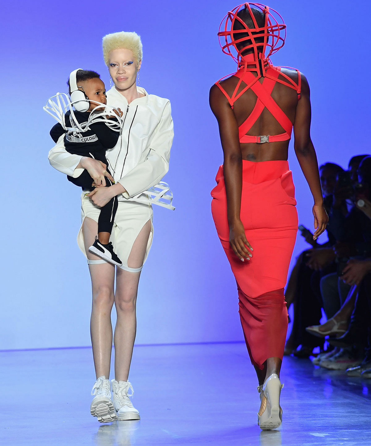 A model walks the runway for Chromat during New York Fashion Week: The Shows at Spring Studios on 7 September 2019 in New York City. Photo: AFP