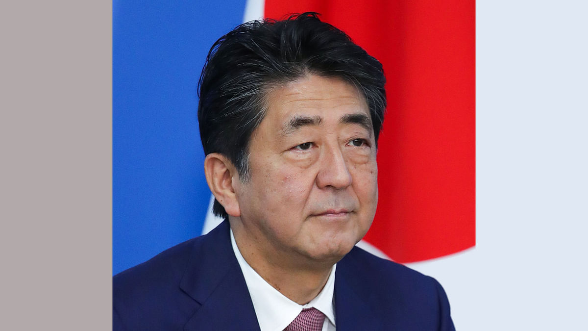 Japan’s prime minister Shinzo Abe attends a meeting with Russian president during the Eastern Economic Forum in Vladivostok on 5 September 2019. Photo: AFP