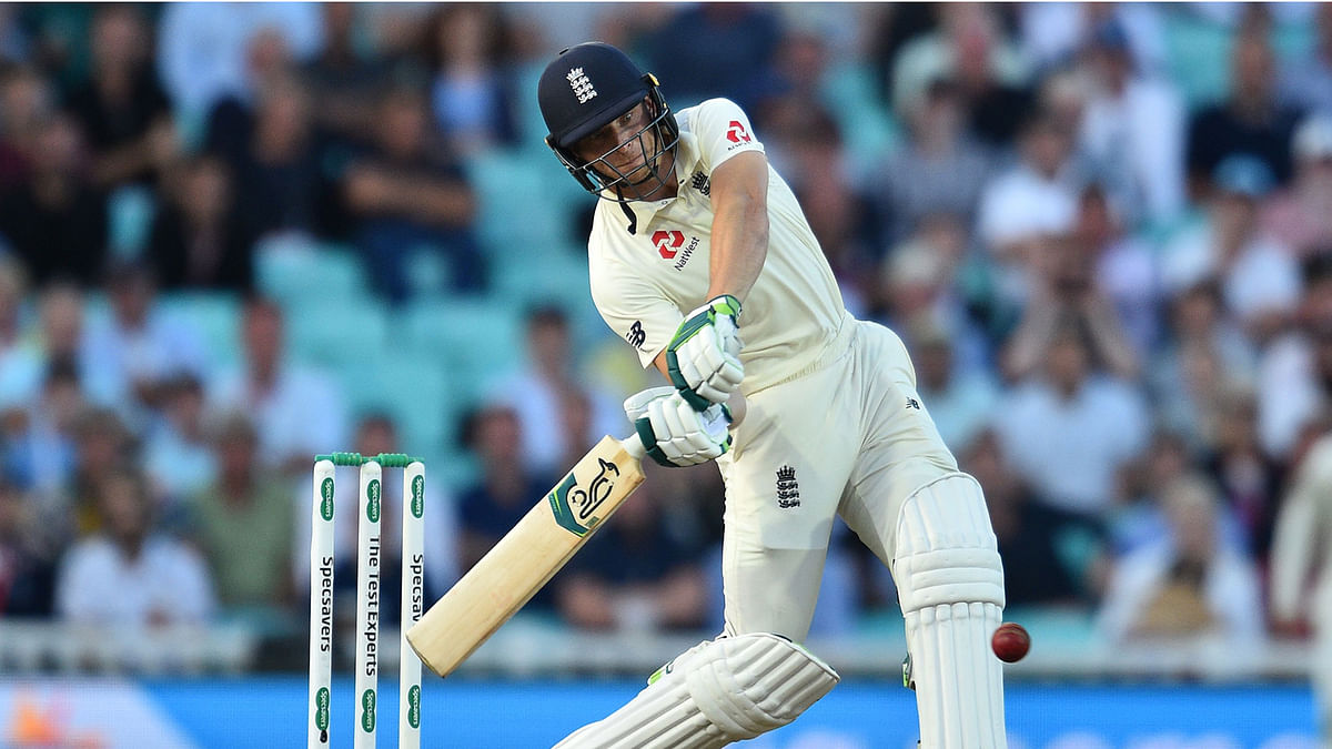 England`s Jos Buttler plays a shot during play on the first day of the fifth Ashes cricket Test match between England and Australia at The Oval in London on 12 September, 2019. Photo: AFP