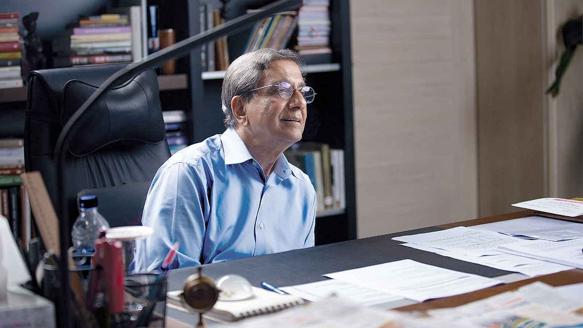 Prothom Alo editor Matiur Rahman at his office. Photo: ICE Business Times