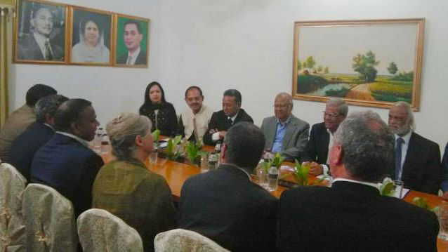 All-Party Parliamentary Group (APPG) of UK meet BNP leaders at party chairperson’s Gulshan office on Thursday. Photo: UNB