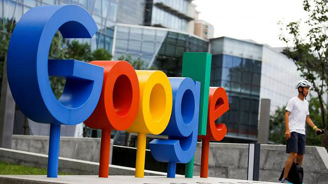 The brand logo of Alphabet Inc’s Google is seen outside its office in Beijing. Reuters File Photo