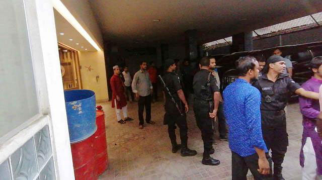 RAB raids the office of Jubo League leader GK Shamim on Friday morning. Photo: Sajid Hossain
