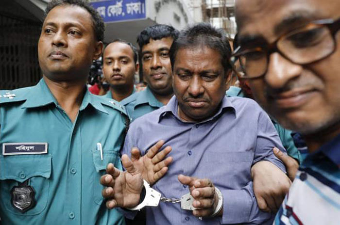 Kalabagan Krira Chakra president Safiqul Alam being produced before a Dhaka court on 21 September, 2019. Photo: Dipu Malakar