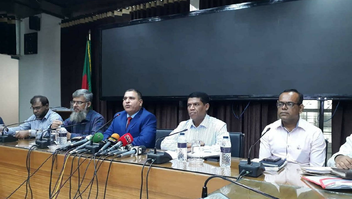 Director general of the National Identity Registration Wing of the election commission (EC) Saidul Islam speaks at a press conference at his office on Monday, 23 September, 2019. Photo: UNB