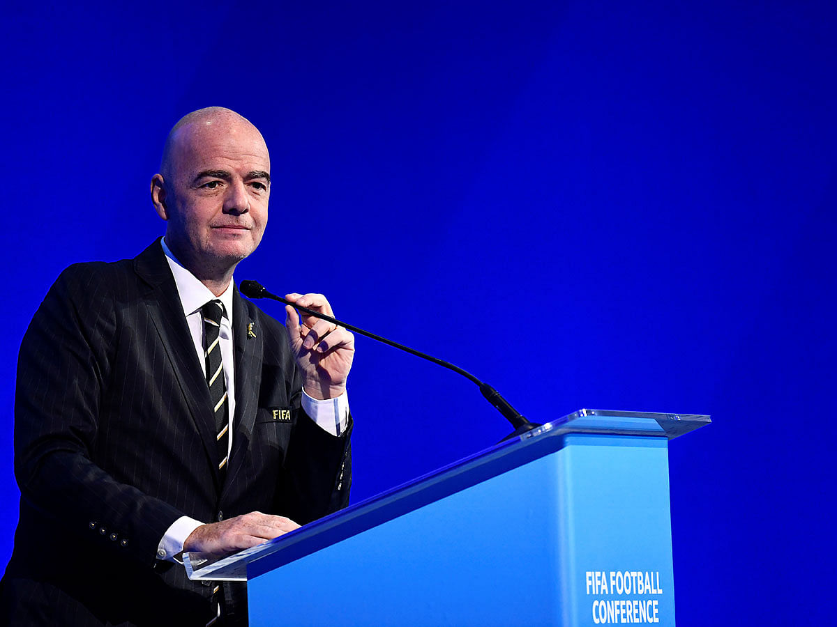 FIFA president Gianni Infantino during a conference at FIFA Football Conference in Milan, Italy on 22 September, 2019. Photo: Reuters  Iran assured FIFA women can attend qualifier: Infantino