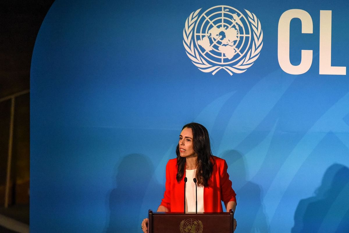 Prime Minister of New Zealand Jacinda Ardern speaks at the Climate Action Summit at the United Nations on 23 September 2019 in New York City. Facebook announced efforts to weed out extremist content during a meeting with Jacinda Ardern, who has taken up the cause of fighting online extremism. Photo: AFP
