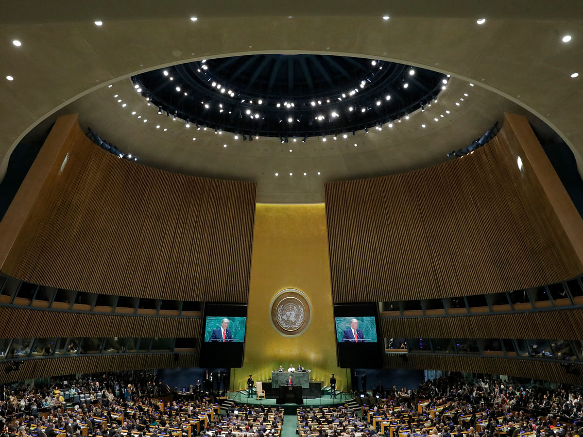 The United Nations General Assembly at UN headquarters in New York City, New York, the US. Photo: Reuters