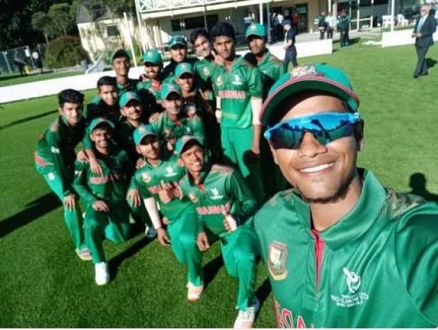 Players of the Bangladesh Under-19. Photo: ICC