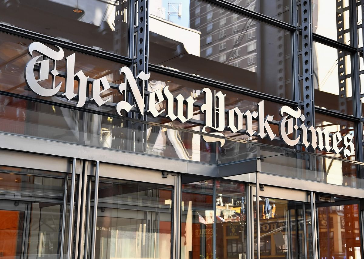 In this file photo taken on 6 September 2018 The New York Times building is seen on 6 September 2018 in New York. Photo: AFP